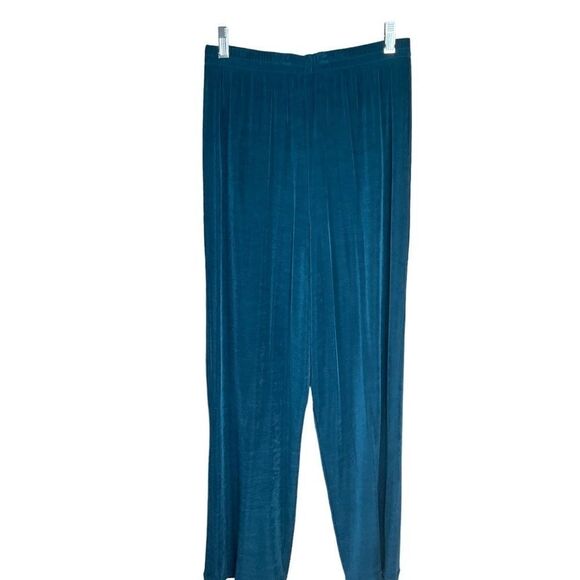 🔴ATOC Women's Pants Elastic Waist Stretchy Teal Green Size S/M - Picture 1 of 9